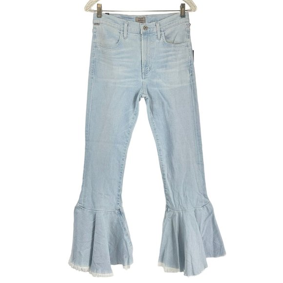 Citizens of Humanity Jeans Womens 27 Blue Drew Flounce High Rise